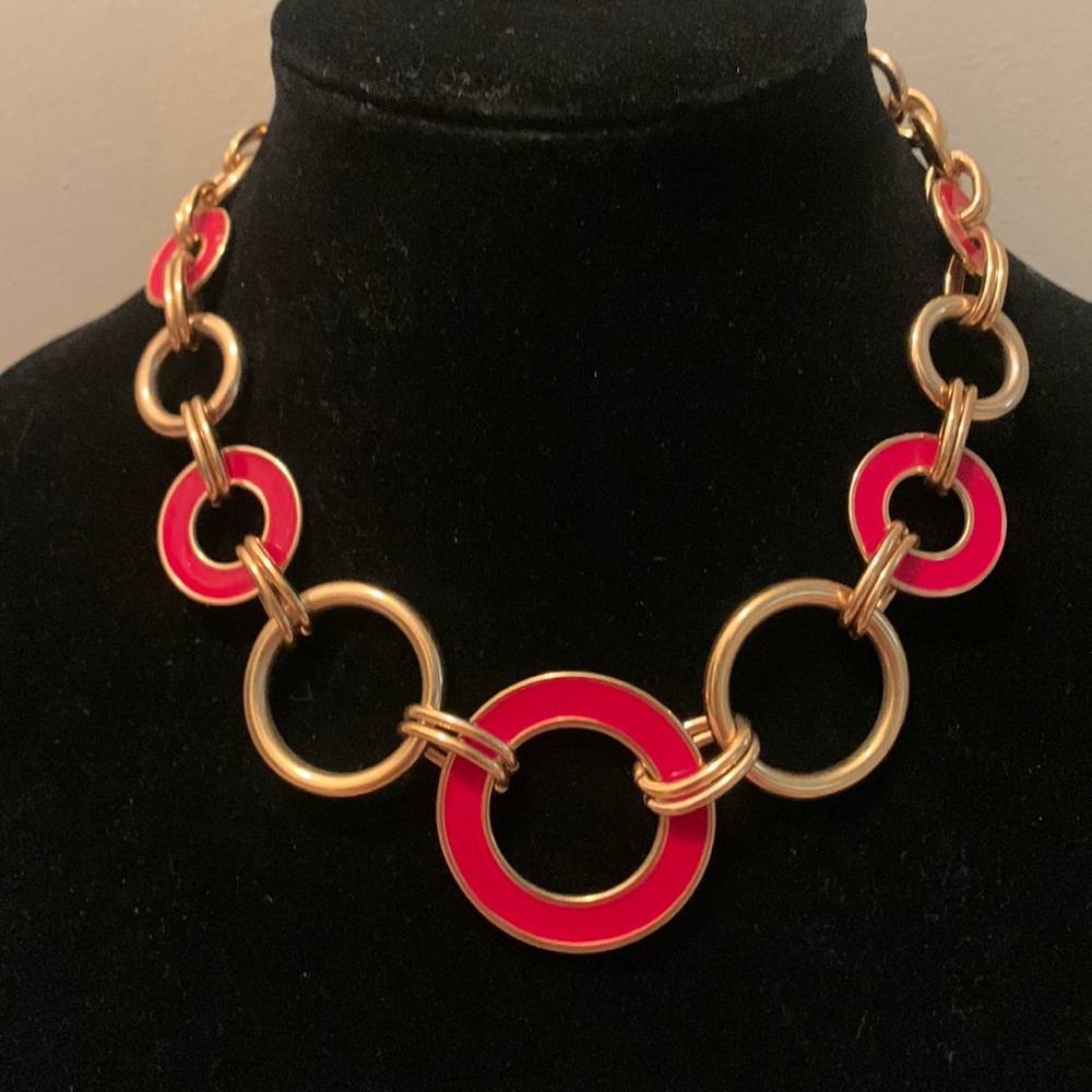 Trifari Red & Gold necklace